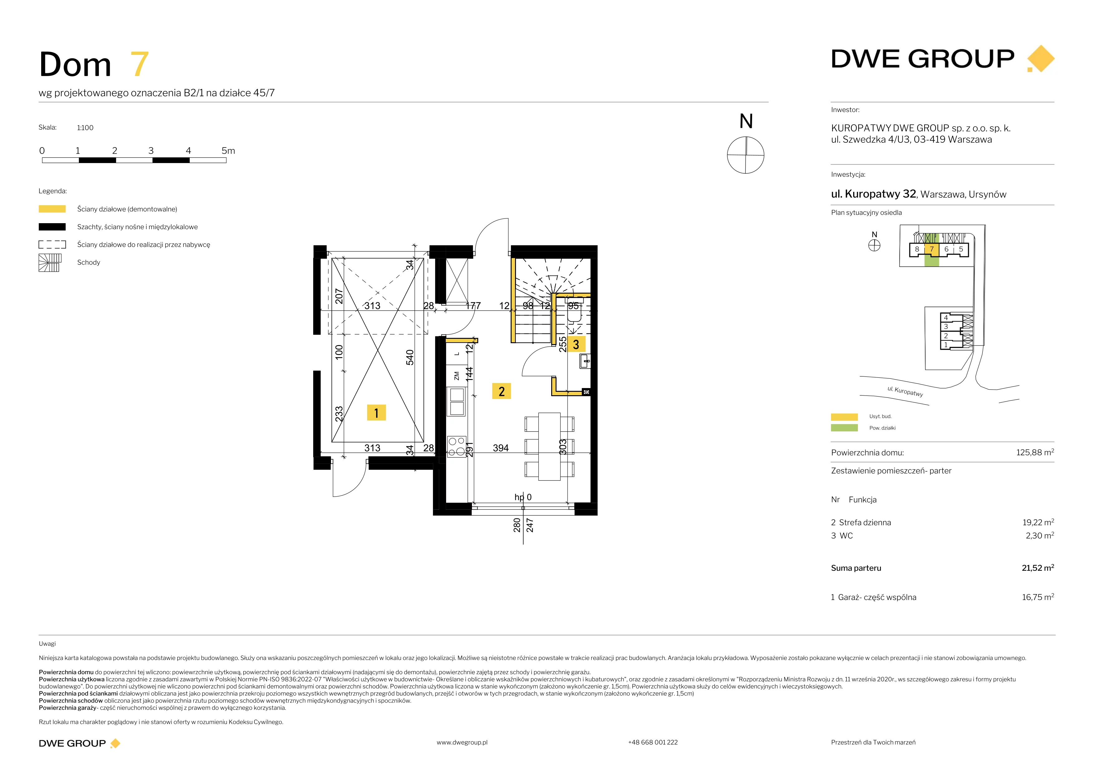 Dom 125,88 m², oferta nr 7, Kuropatwy, Warszawa, Ursynów, ul. Kuropatwy 32