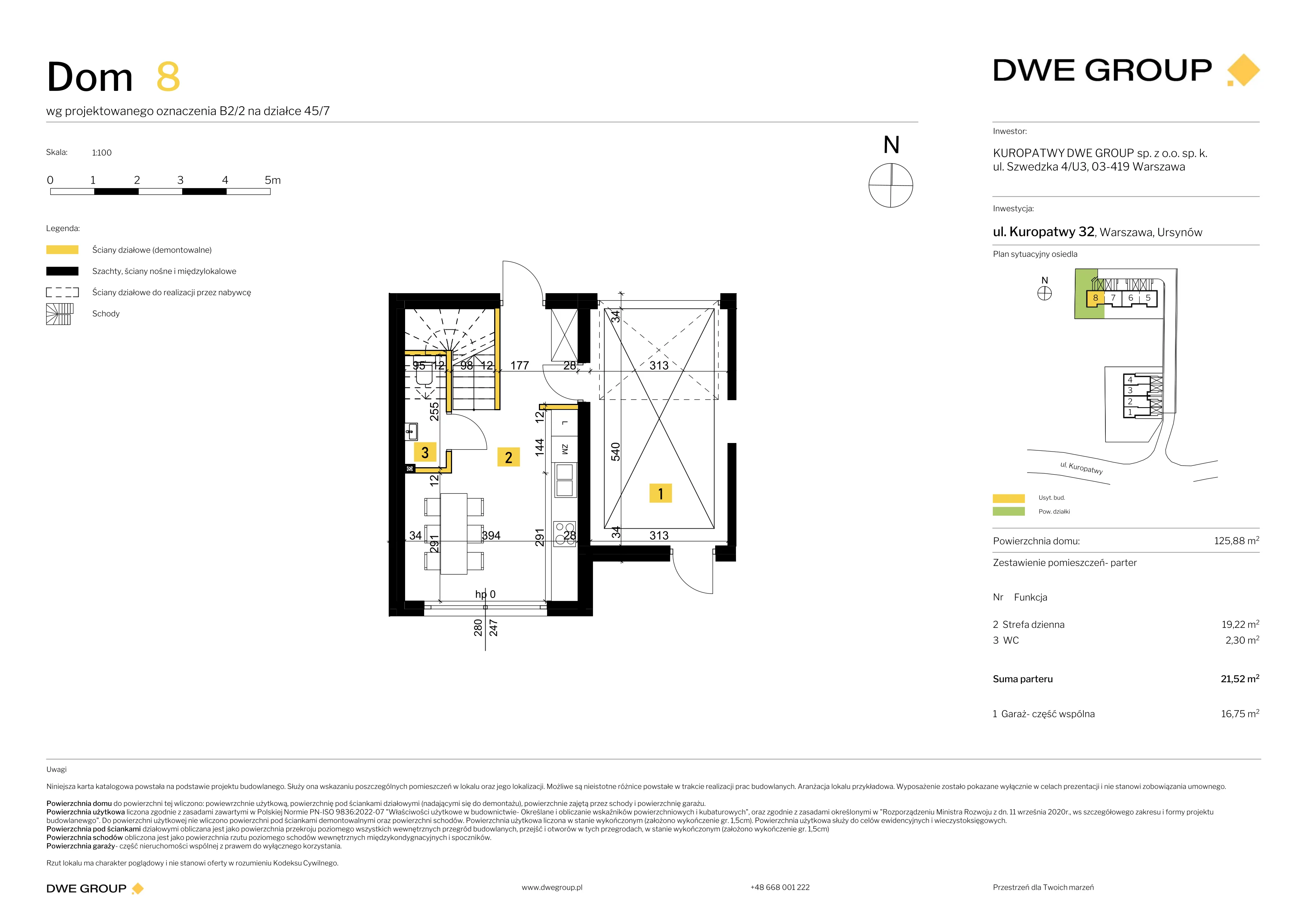 Dom 125,88 m², oferta nr 8, Kuropatwy, Warszawa, Ursynów, ul. Kuropatwy 32