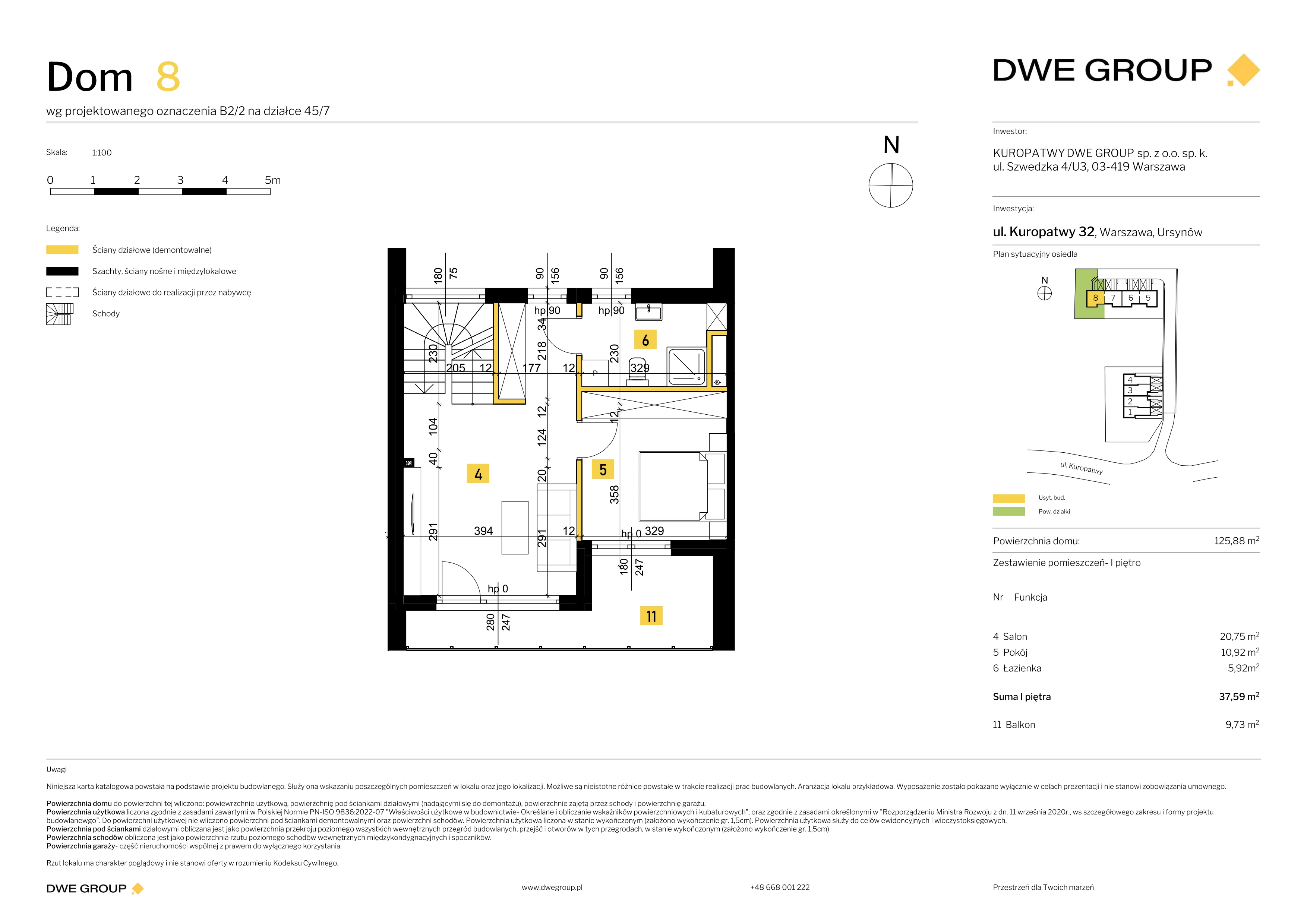 Dom 125,88 m², oferta nr 8, Kuropatwy, Warszawa, Ursynów, ul. Kuropatwy 32
