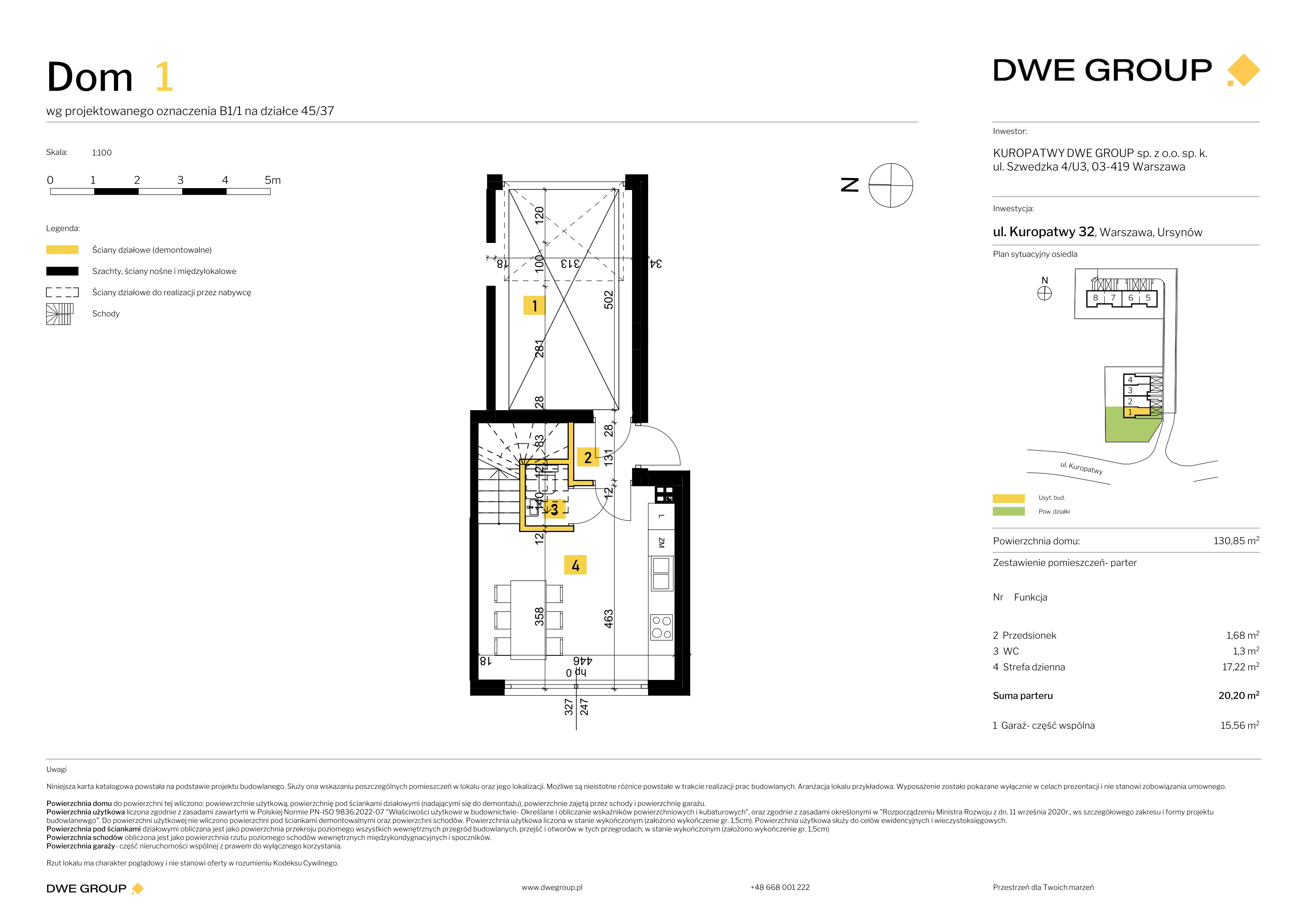 Dom 130,85 m², oferta nr 1, Kuropatwy, Warszawa, Ursynów, ul. Kuropatwy 32