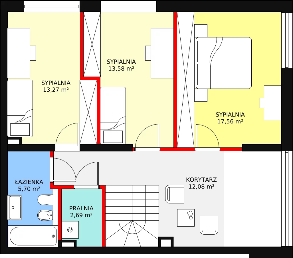 Dom 120,18 m², oferta nr W1C, Błękitne Aleje, Bielany Wrocławskie, ul. Błękitna