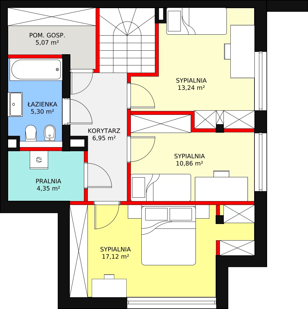 Dom 109,07 m², oferta nr W1D, Błękitne Aleje, Bielany Wrocławskie, ul. Błękitna