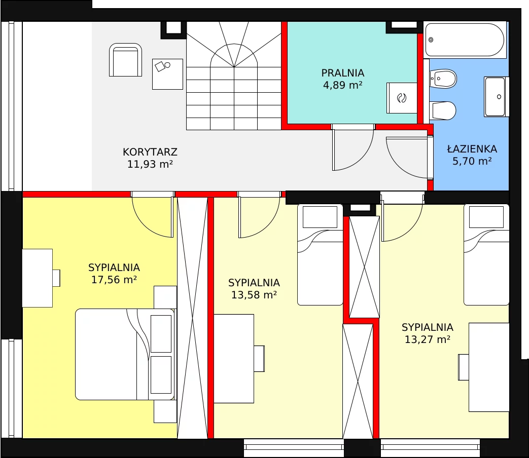 Dom 113,29 m², oferta nr W2A, Błękitne Aleje, Bielany Wrocławskie, ul. Błękitna