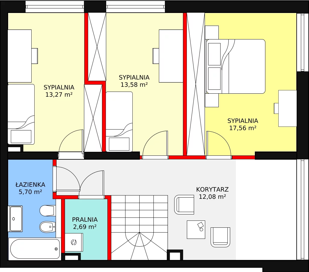 Dom 120,18 m², oferta nr W2C, Błękitne Aleje, Bielany Wrocławskie, ul. Błękitna