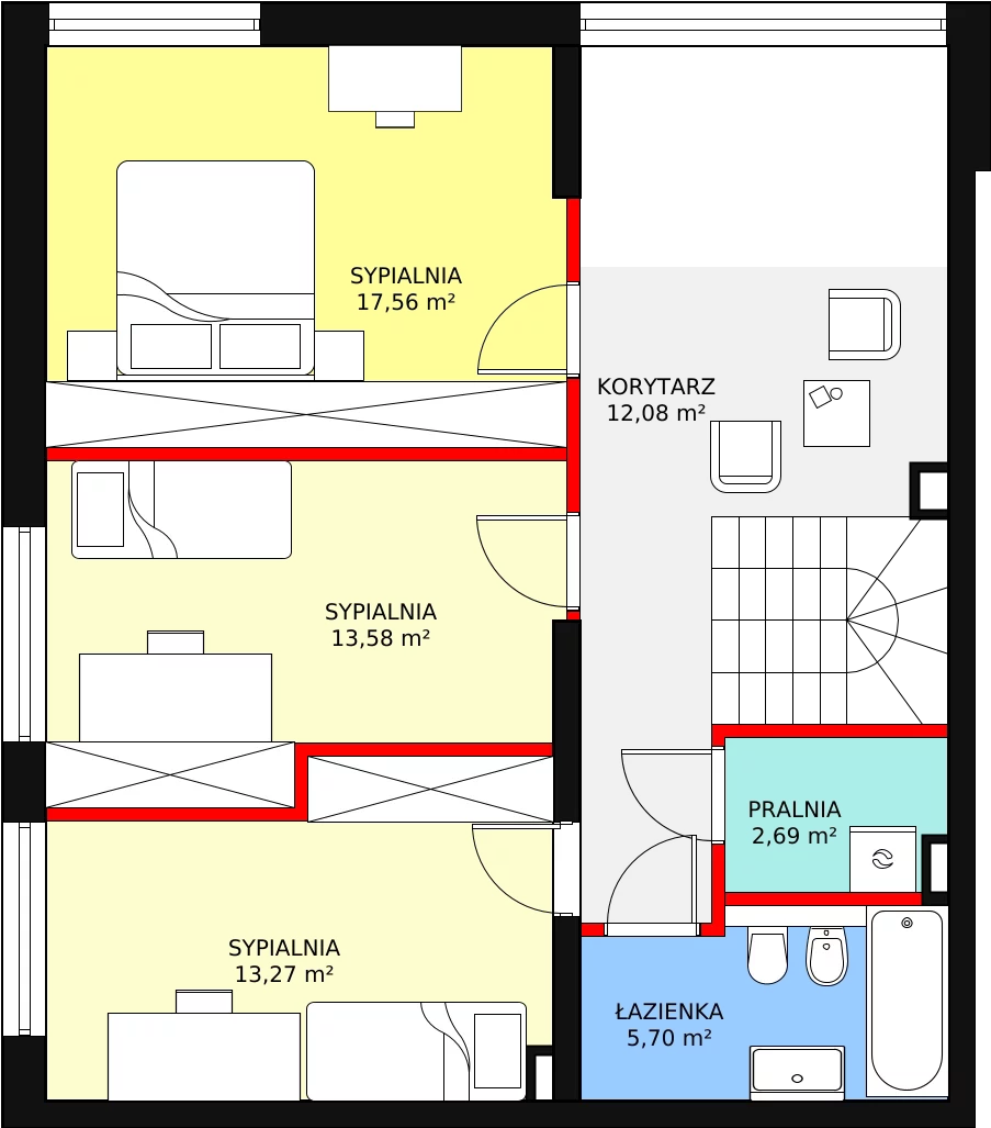 Dom 120,18 m², oferta nr W3B, Błękitne Aleje, Bielany Wrocławskie, ul. Błękitna