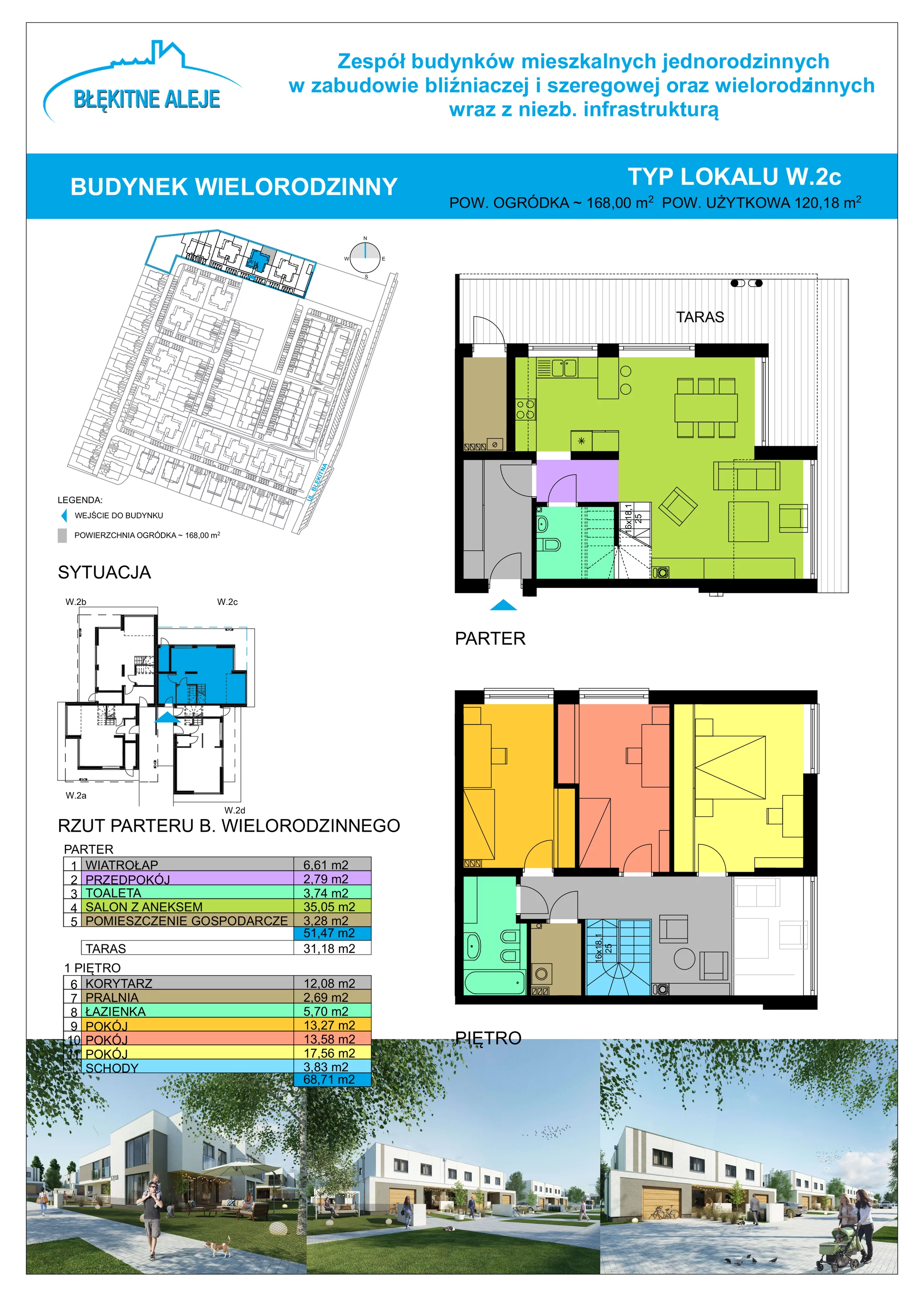 Dom 120,18 m², oferta nr W2C, Błękitne Aleje, Bielany Wrocławskie, ul. Błękitna