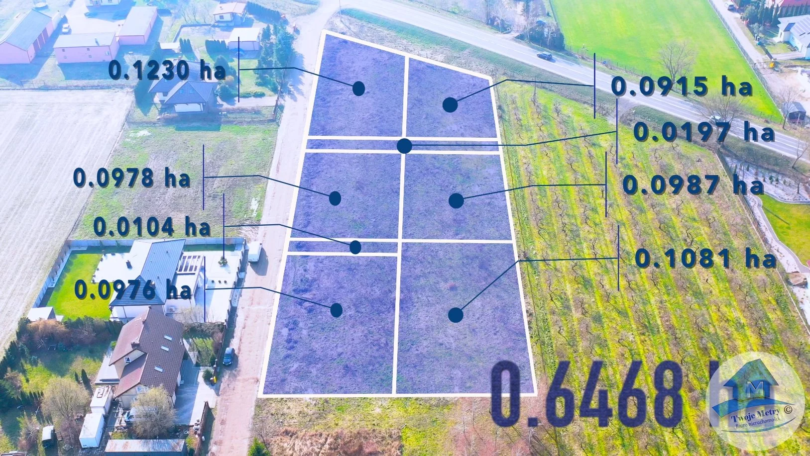 Działka na sprzedaż, 6 468,00 m², oferta nr TWM-GS-1073