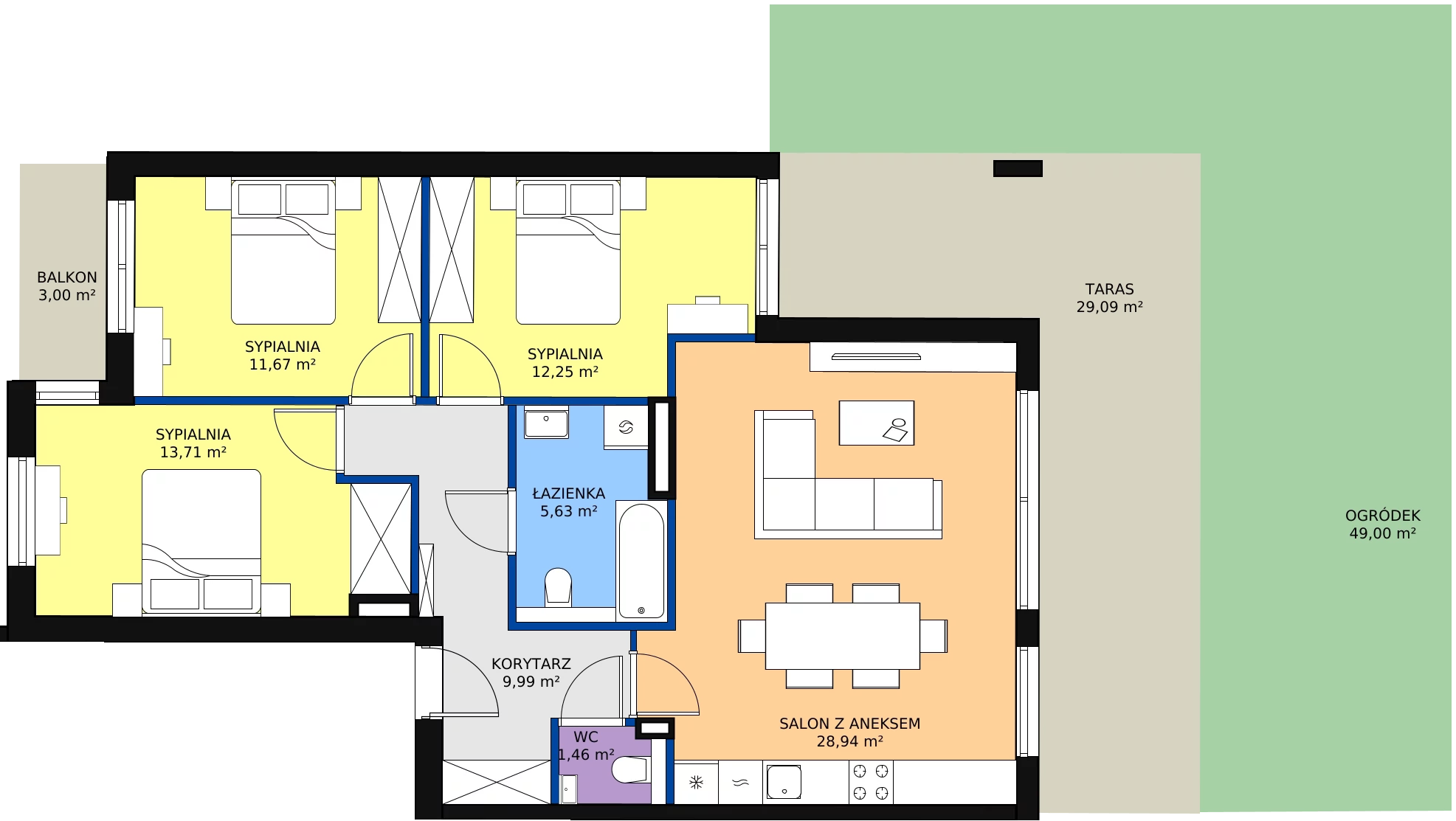 Zalety apartamentu 83.3 m², 12E.1 - sprzedaż od III kwartału 2025 roku