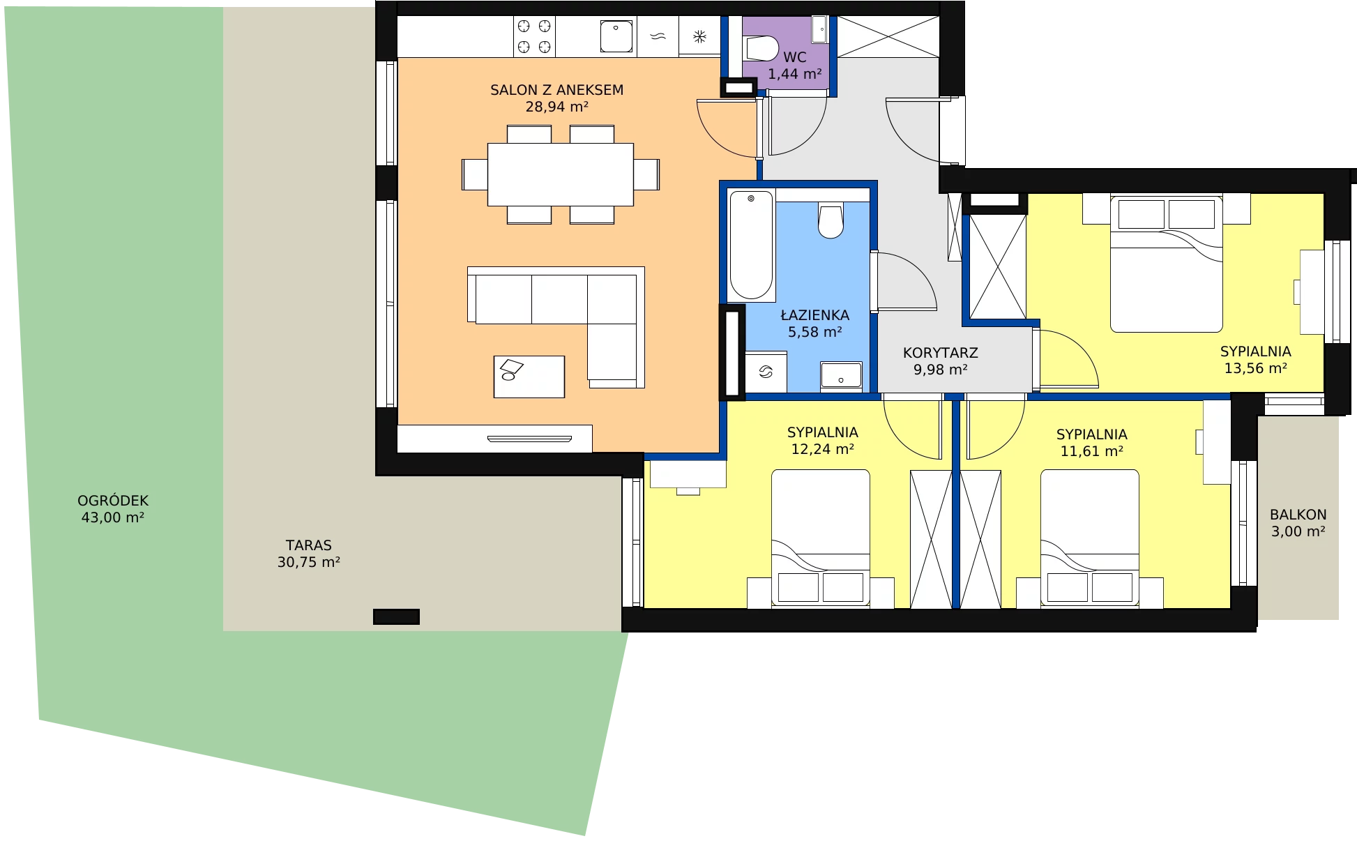 Zalety apartamentu 83.15 m², 12F.1 - sprzedaż od III kwartału 2025 roku
