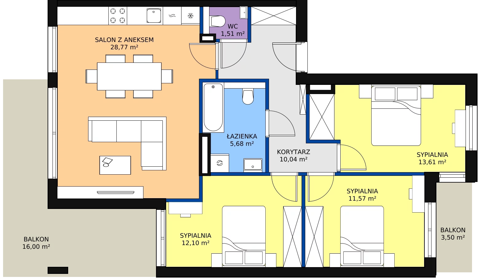 Zalety apartamentu 83.22 m², 12G.3 - sprzedaż od III kwartału 2025 roku