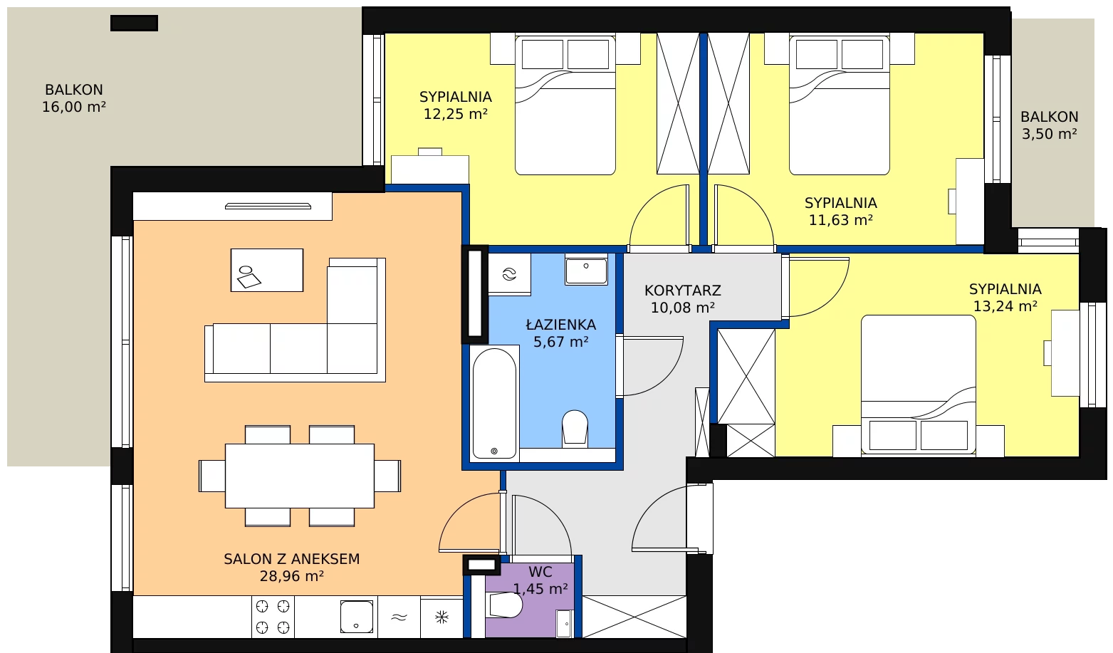 Zalety apartamentu 82.99 m², 12H.4 - sprzedaż od III kwartału 2025 roku