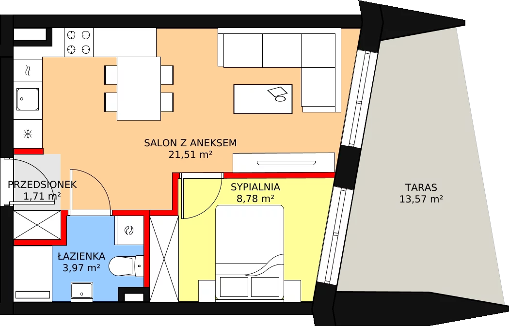 Apartament 35,97 m², piętro 1, oferta nr A07, Nowa Palmiarnia, Polanica-Zdrój, ul. Zdrojowa