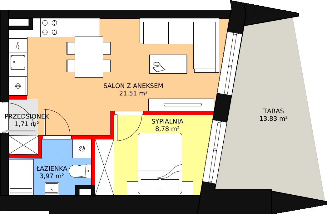 Apartament 35,97 m², piętro 1, oferta nr B10, Nowa Palmiarnia, Polanica-Zdrój, ul. Zdrojowa