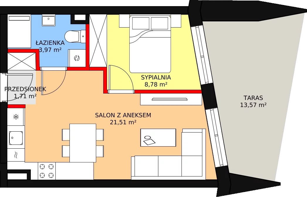 Apartament 35,97 m², piętro 1, oferta nr C06, Nowa Palmiarnia, Polanica-Zdrój, ul. Zdrojowa