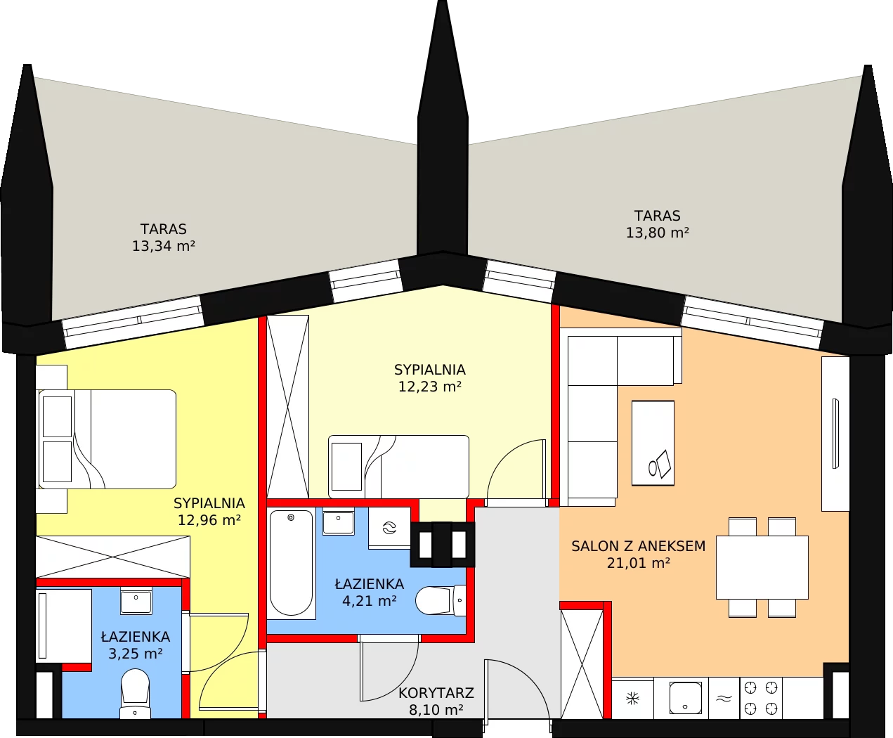 Apartament 61,76 m², piętro 2, oferta nr C11, Nowa Palmiarnia, Polanica-Zdrój, ul. Zdrojowa