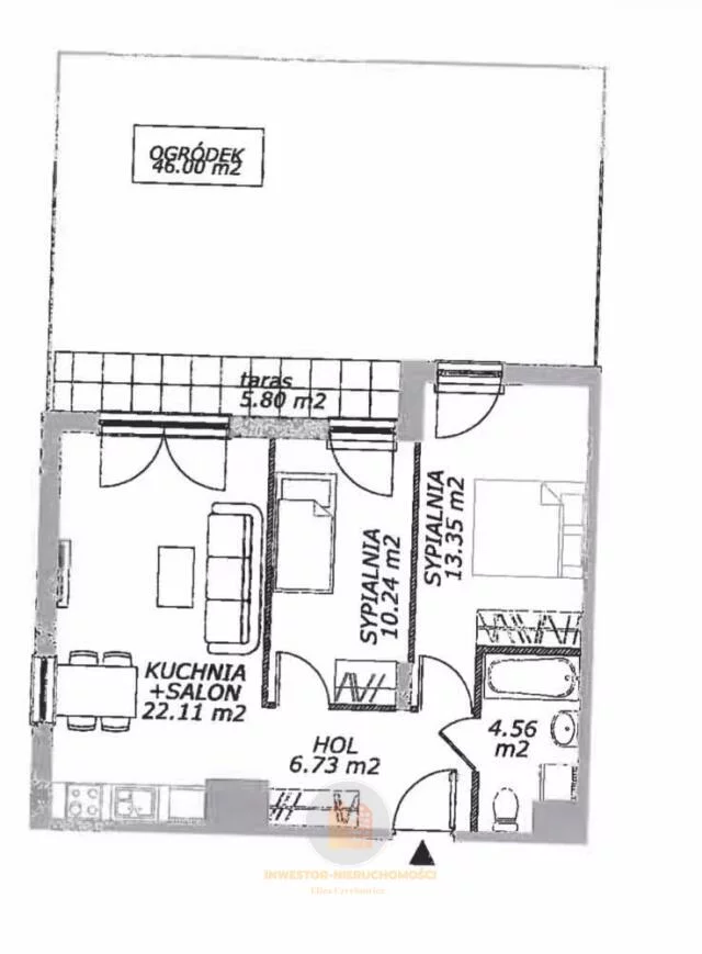 3 pokoje, mieszkanie 58,50 m², parter, oferta nr , 156S, Warszawa, Wilanów, Wilanów, al. Rzeczypospolitej