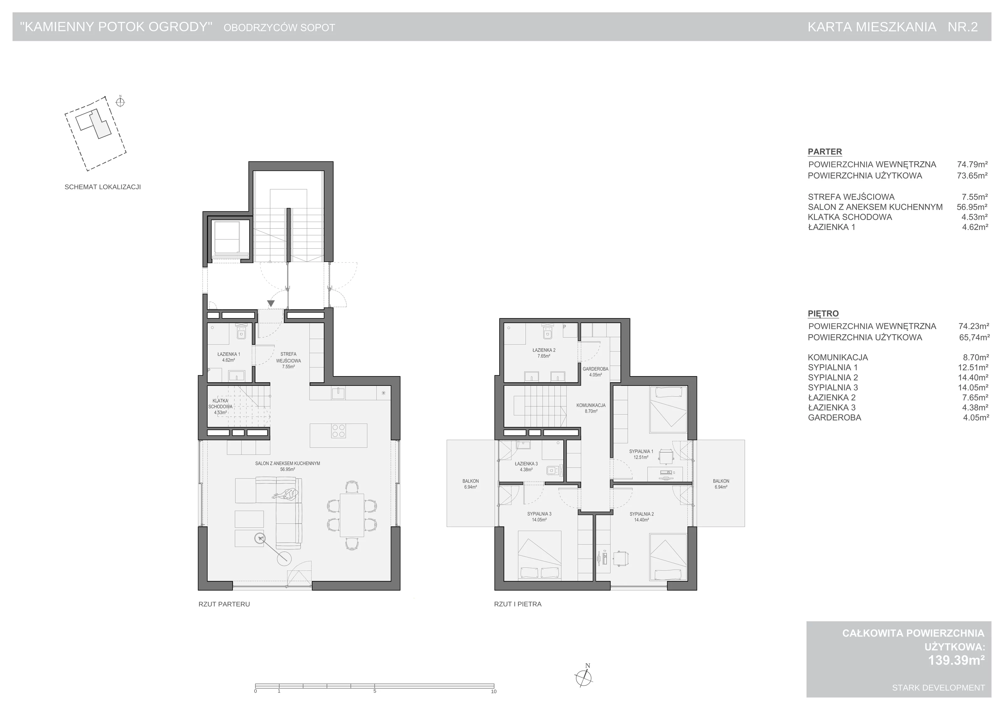 Apartament 139,39 m², parter, oferta nr 2, Kamienny Potok-Ogrody, Sopot, Kamienny Potok, ul. Obodrzyców