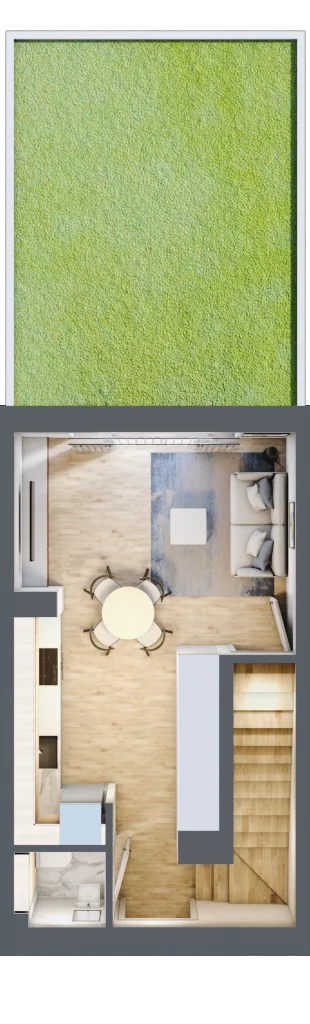 3 pokoje, mieszkanie 51,92 m², parter, oferta nr 22, Rabowice Park, Rabowice, ul. Dębowa