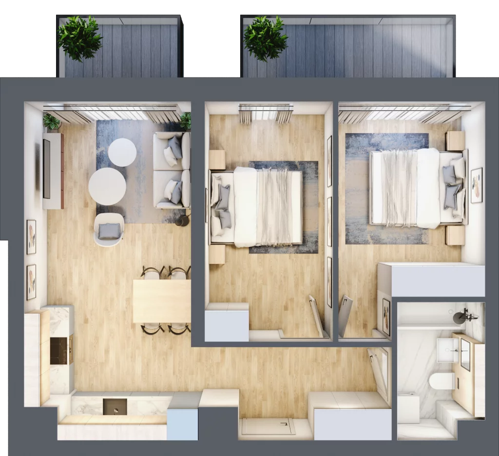 3 pokoje, apartament 55,21 m², piętro 2, oferta nr A12, Kamienica Calisia, Kalisz, Śródmieście, ul. Złota 20A