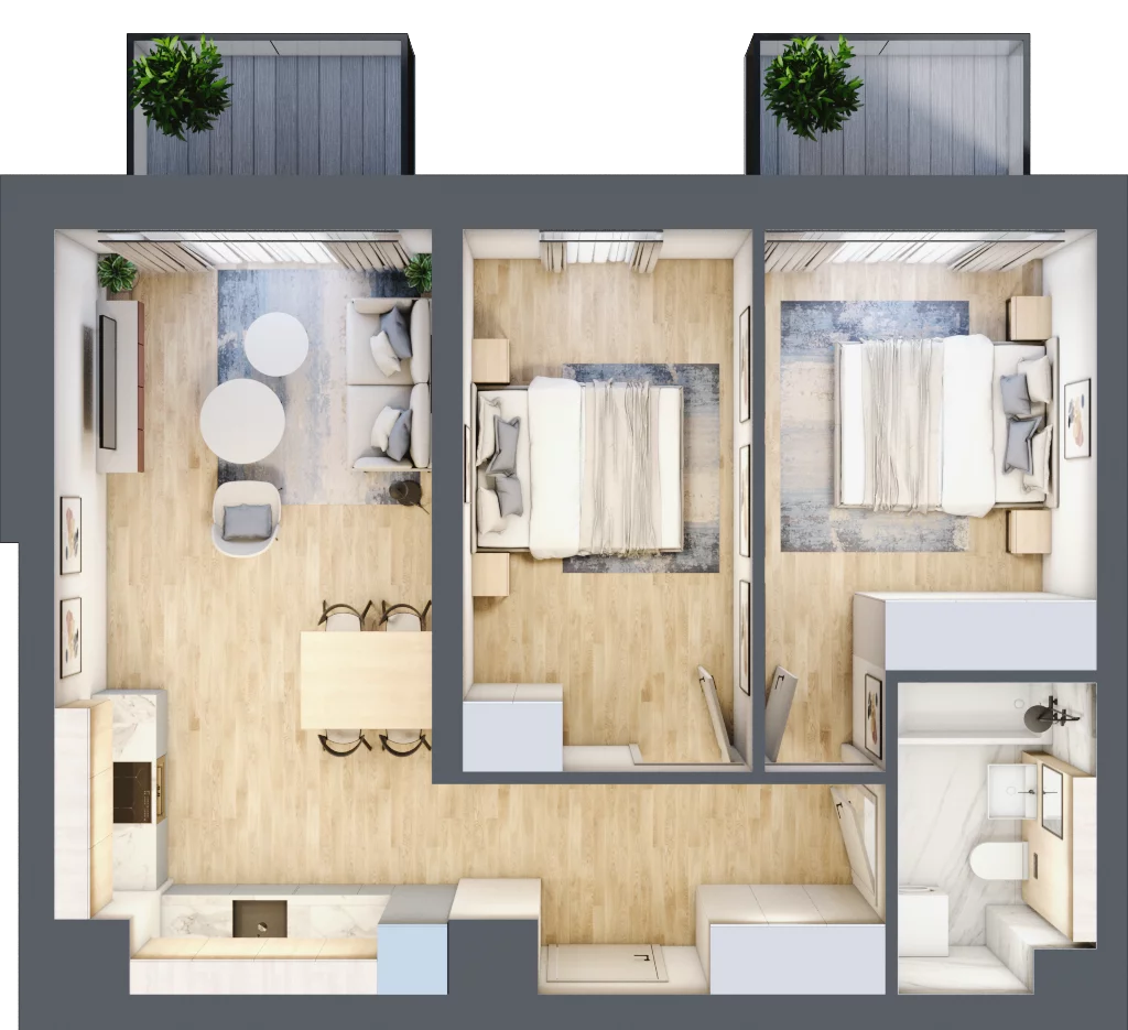 3 pokoje, apartament 55,21 m², piętro 3, oferta nr A23, Kamienica Calisia, Kalisz, Śródmieście, ul. Złota 20A