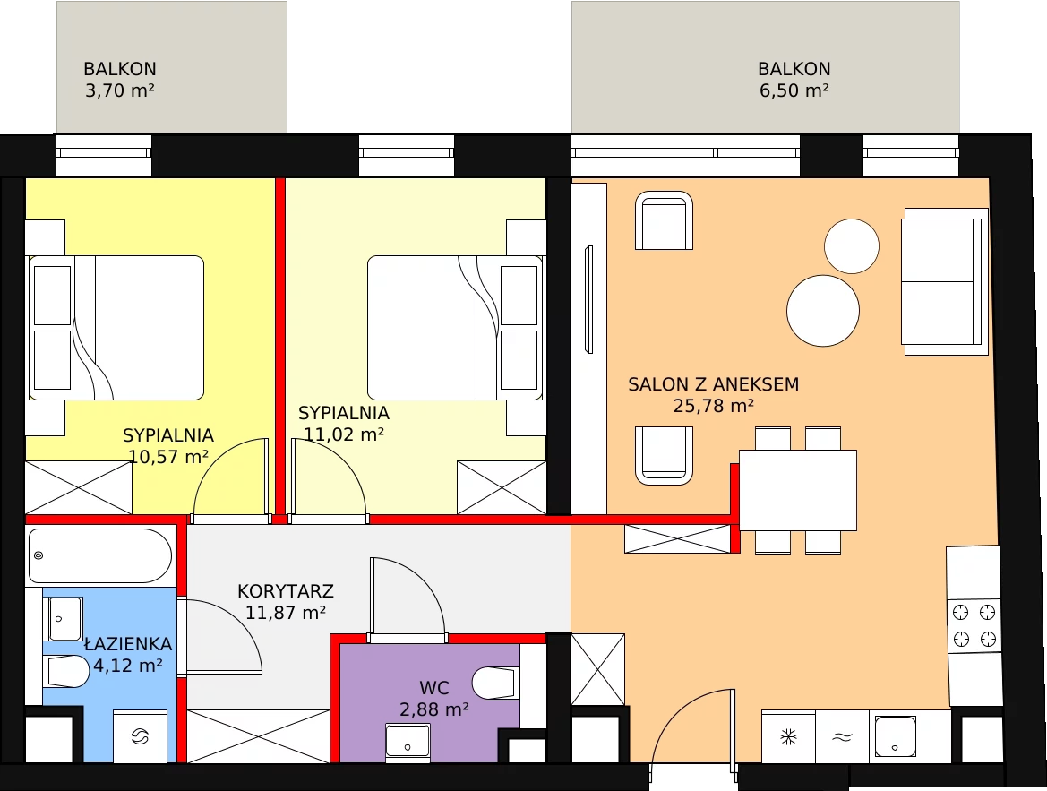 Apartament 66,24 m², piętro 4, oferta nr A35, Kamienica Calisia, Kalisz, Śródmieście, ul. Złota 20A