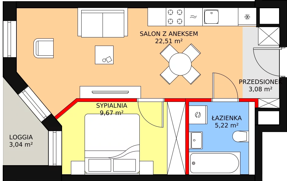 Mieszkanie 40,97 m², parter, oferta nr B/0/14, Ogrodowa 12, Poznań, Stare Miasto, Stare Miasto, ul. Ogrodowa 12