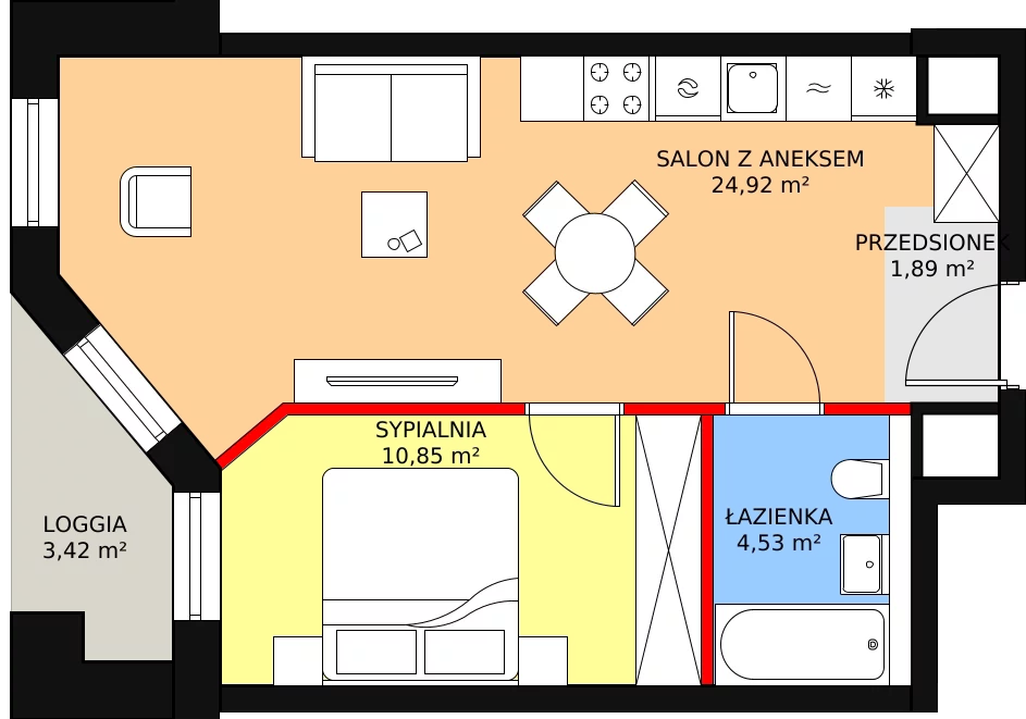 Apartament 42,70 m², parter, oferta nr B/0/15, Ogrodowa 12, Poznań, Stare Miasto, Stare Miasto, ul. Ogrodowa 12