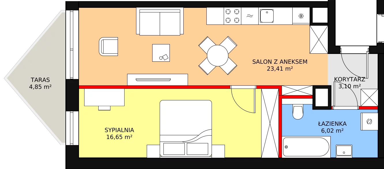 Apartament 49,98 m², piętro 5, oferta nr B/5/3, Ogrodowa 12, Poznań, Stare Miasto, Stare Miasto, ul. Ogrodowa 12