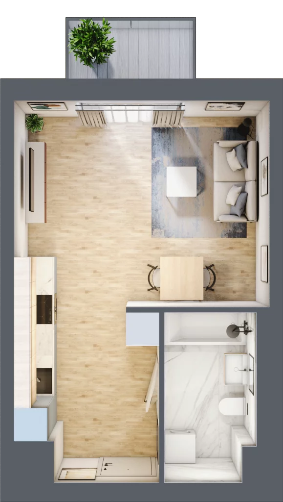 1 pokój, mieszkanie 25,60 m², piętro 1, oferta nr E19, Osiedle Gwiazdowo, Gwiazdowo, ul. Mikołaja Kopernika