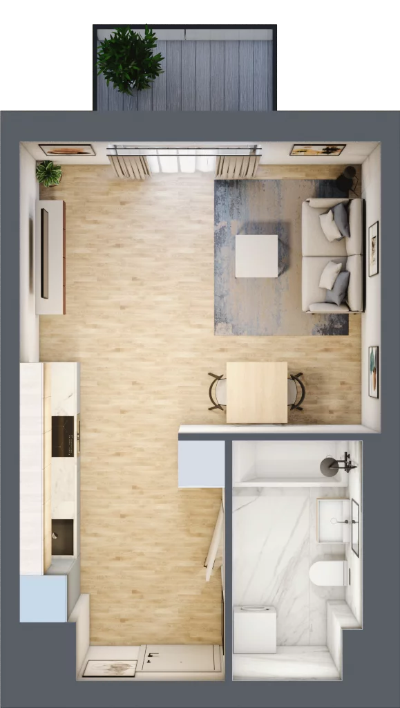 1 pokój, mieszkanie 25,61 m², piętro 3, oferta nr F42, Osiedle Gwiazdowo, Gwiazdowo, ul. Mikołaja Kopernika