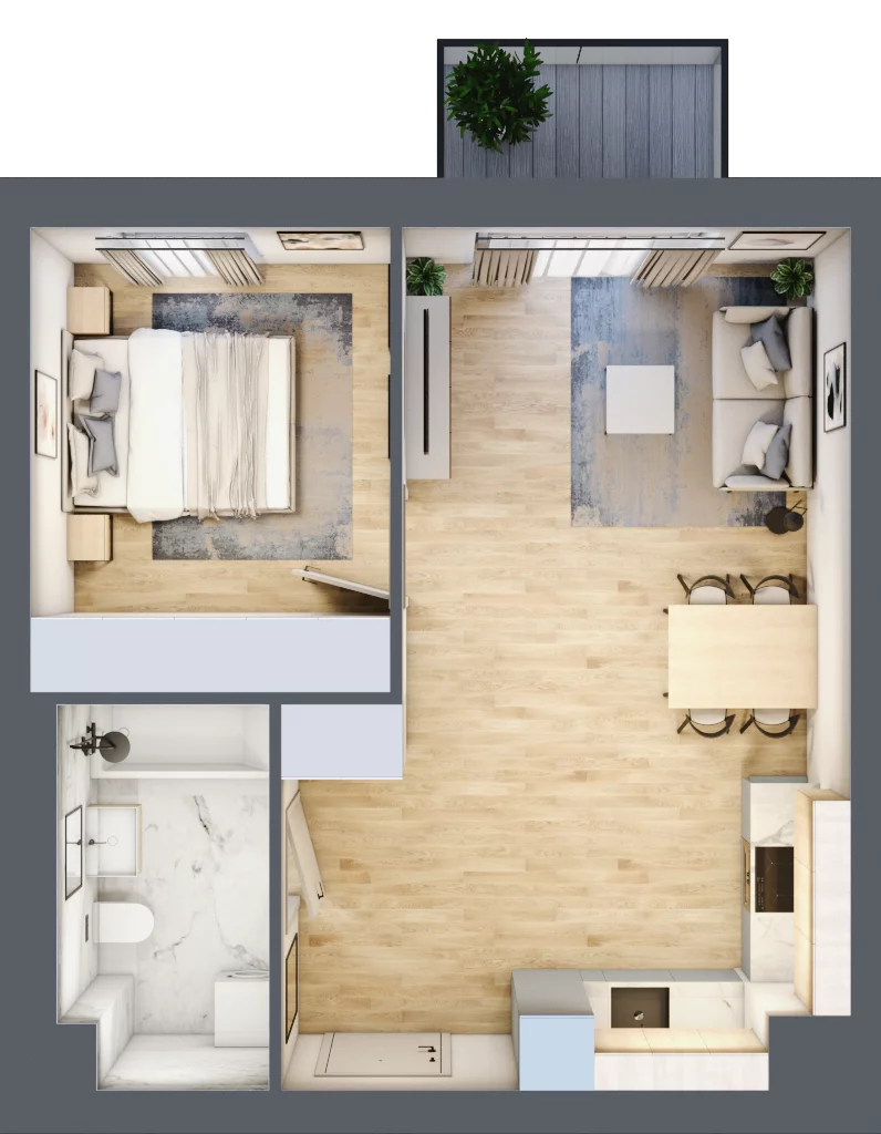 2 pokoje, mieszkanie 36,59 m², piętro 2, oferta nr F31, Osiedle Gwiazdowo, Gwiazdowo, ul. Mikołaja Kopernika