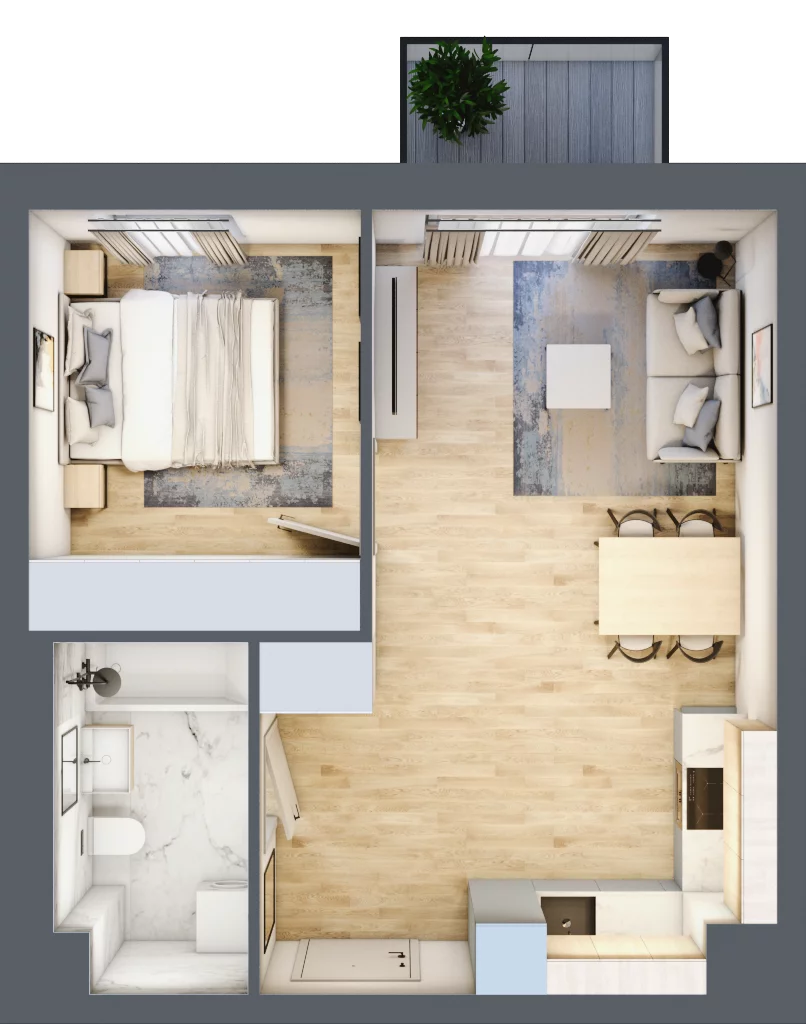 2 pokoje, mieszkanie 36,59 m², piętro 2, oferta nr G31, Osiedle Gwiazdowo, Gwiazdowo, ul. Mikołaja Kopernika