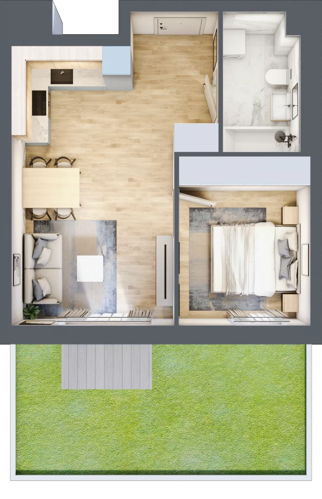 2 pokoje, mieszkanie 35,29 m², piętro 2, oferta nr G25, Osiedle Gwiazdowo, Gwiazdowo, ul. Mikołaja Kopernika