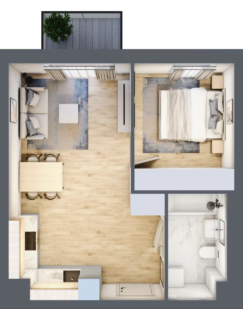 2 pokoje, mieszkanie 36,59 m², piętro 2, oferta nr G32, Osiedle Gwiazdowo, Gwiazdowo, ul. Mikołaja Kopernika