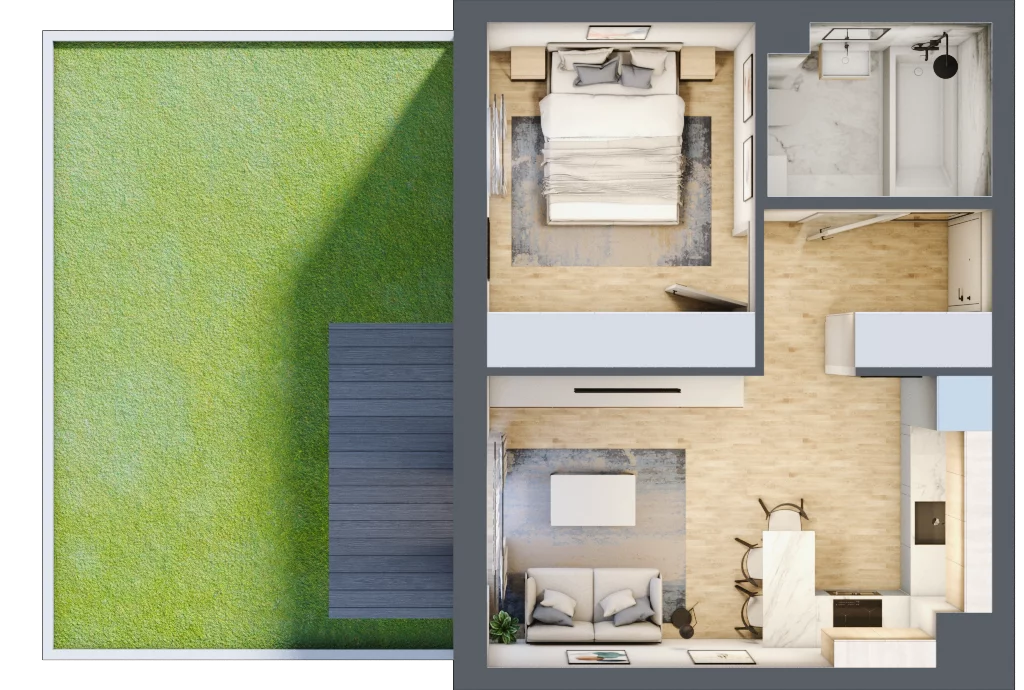 2 pokoje, mieszkanie 35,91 m², parter, oferta nr A04, Osiedle Wajdy 20, Kutno, ul. Andrzeja Wajdy 20