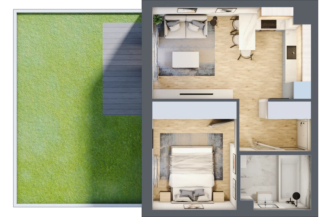 2 pokoje, mieszkanie 35,91 m², parter, oferta nr A06, Osiedle Wajdy 20, Kutno, ul. Andrzeja Wajdy 20