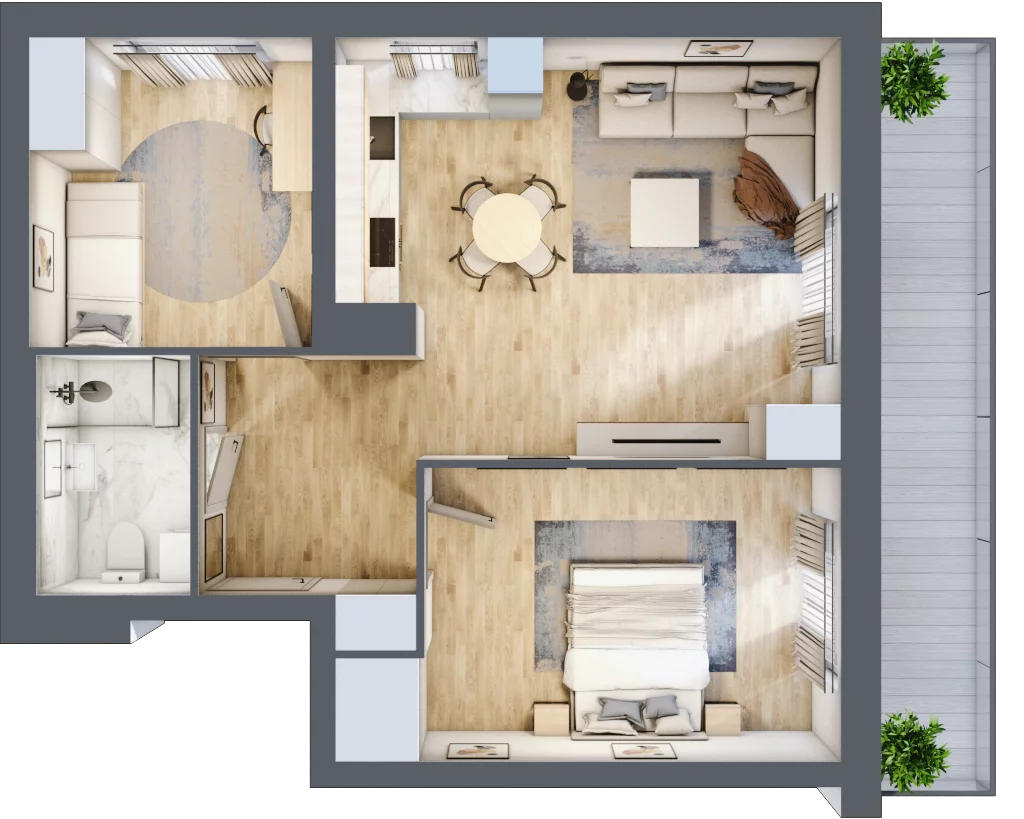3 pokoje, mieszkanie 56,93 m², parter, oferta nr A01, Dąbrowskiego 9, Szczecin, Zachód, Nowe Miasto, ul. Dąbrowskiego / Piekary
