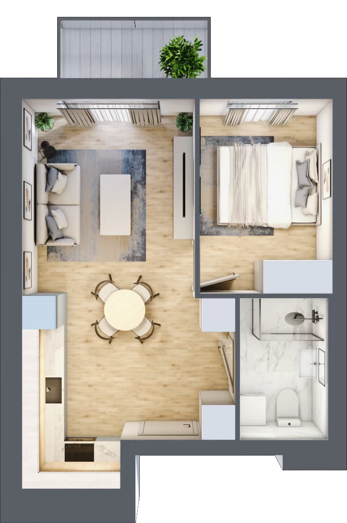 2 pokoje, mieszkanie 31,89 m², parter, oferta nr A06, Dąbrowskiego 9, Szczecin, Zachód, Nowe Miasto, ul. Dąbrowskiego / Piekary