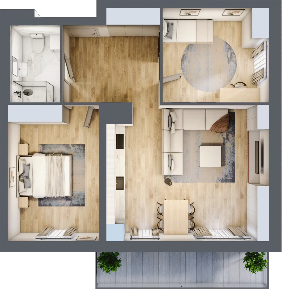 3 pokoje, mieszkanie 60,47 m², piętro 3, oferta nr A23, Dąbrowskiego 9, Szczecin, Zachód, Nowe Miasto, ul. Dąbrowskiego / Piekary