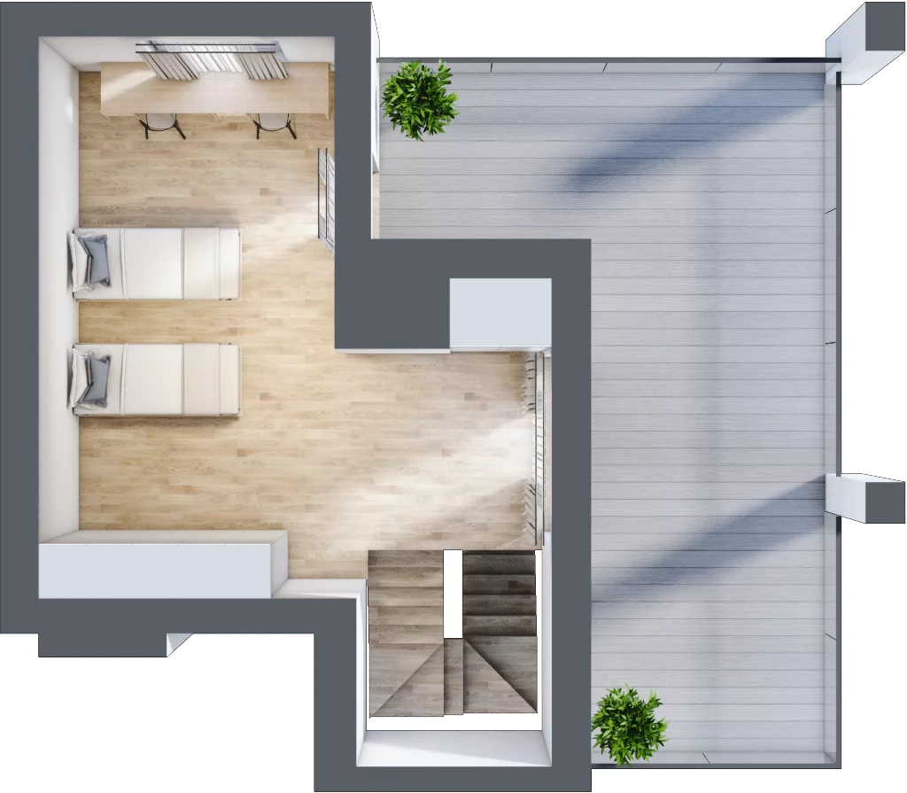 4 pokoje, penthouse 79,87 m², piętro 4, oferta nr A29, Dąbrowskiego 9, Szczecin, Zachód, Nowe Miasto, ul. Dąbrowskiego / Piekary