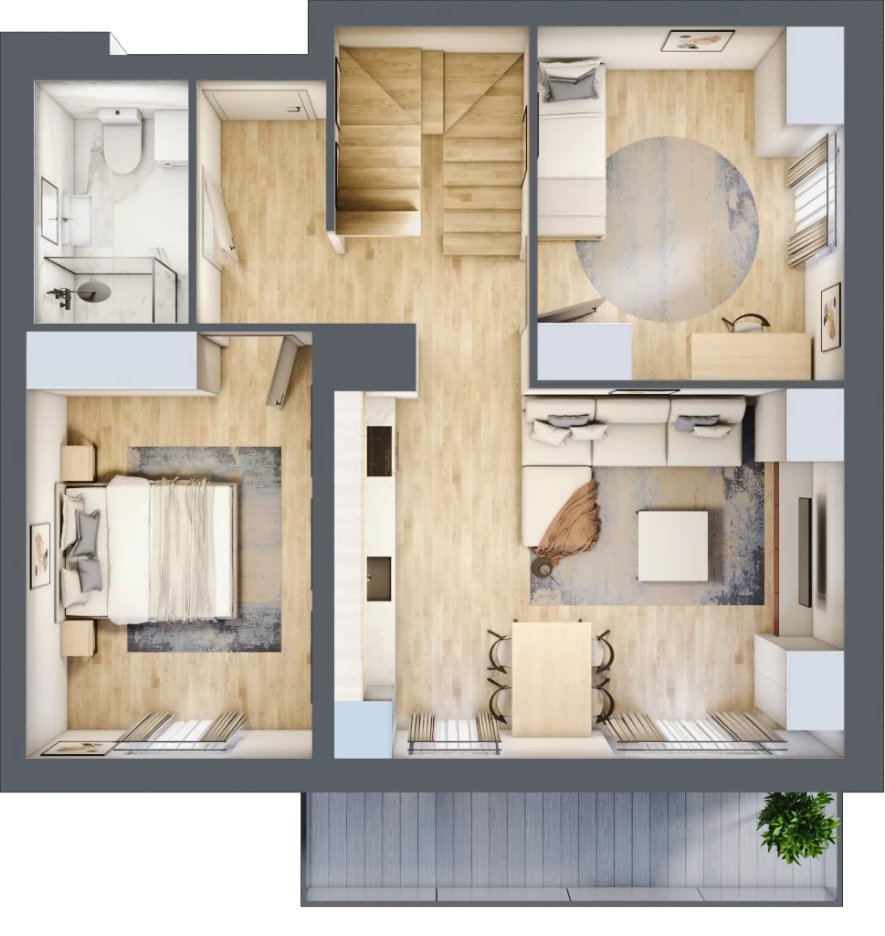 4 pokoje, penthouse 84,38 m², piętro 4, oferta nr A30, Dąbrowskiego 9, Szczecin, Zachód, Nowe Miasto, ul. Dąbrowskiego / Piekary