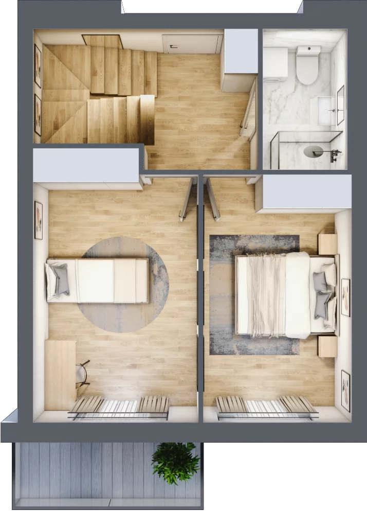 3 pokoje, mieszkanie 74,68 m², piętro 4, oferta nr B32, Dąbrowskiego 9, Szczecin, Zachód, Nowe Miasto, ul. Dąbrowskiego / Piekary