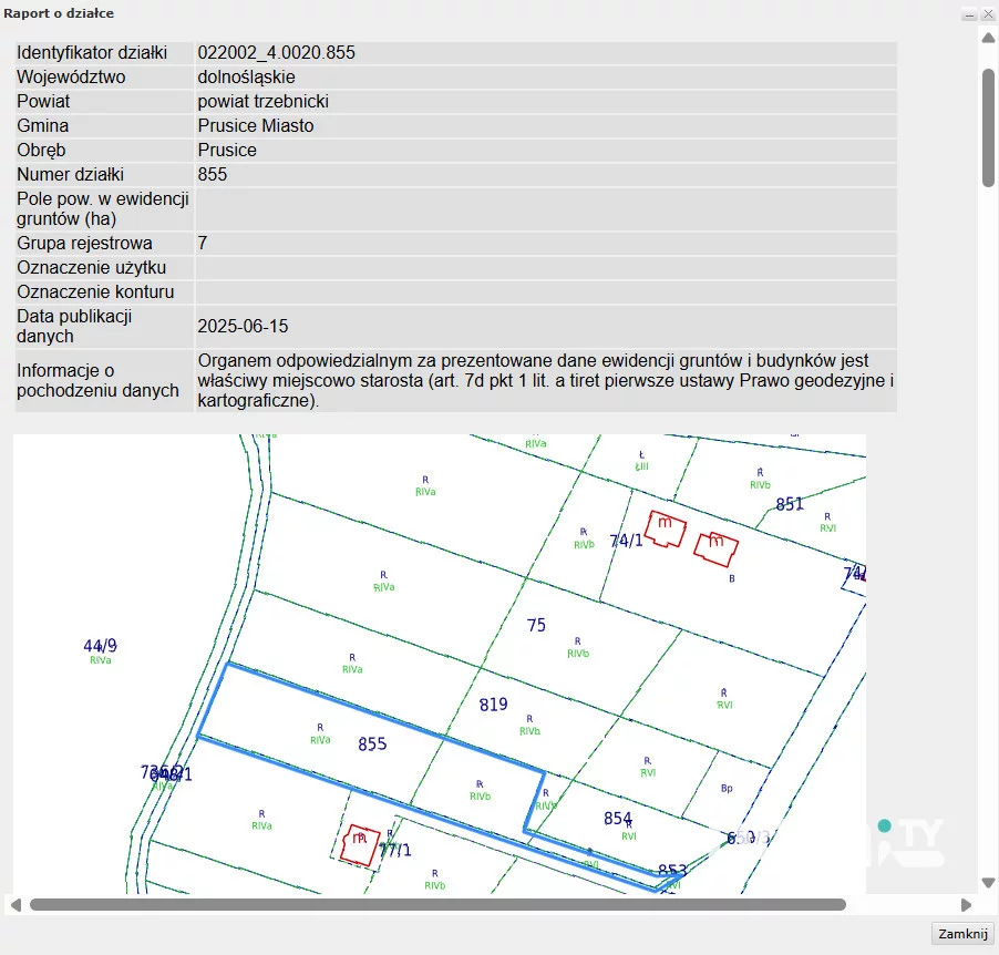 Działka 3 261,00 m², oferta nr , 209887, Prusice, Górkowicka
