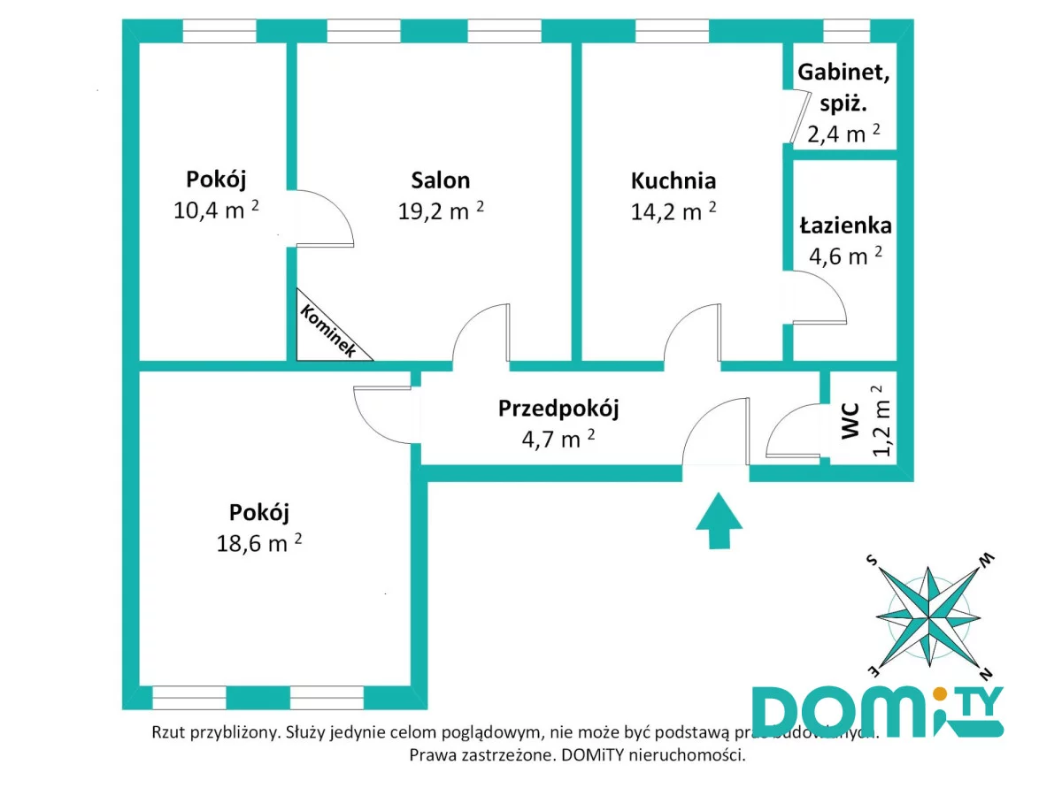 3 pokoje, mieszkanie 75,80 m², piętro 2, oferta nr , 993826, Wrocław, Krzyki-Partynice, Krzyki, Gen. Romualda Traugutta