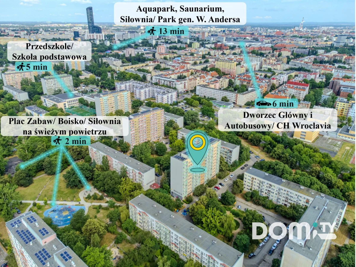 3 pokoje, apartament 55,00 m², piętro 1, oferta nr , 294928, Wrocław, Tarnogaj