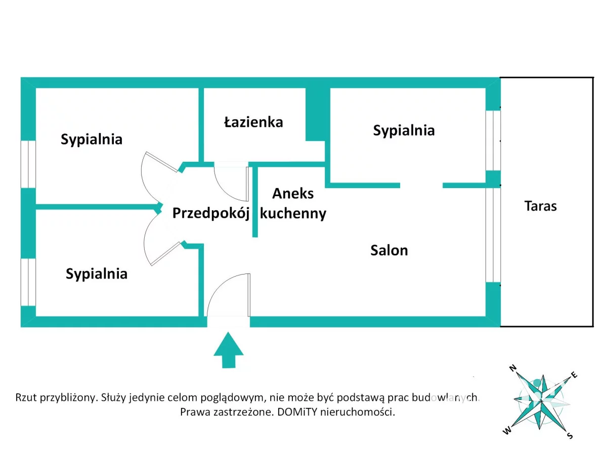 4 pokoje, mieszkanie 57,52 m², parter, oferta nr , 189141, Wrocław, Karłowice-Różanka, Karłowice, Obornicka