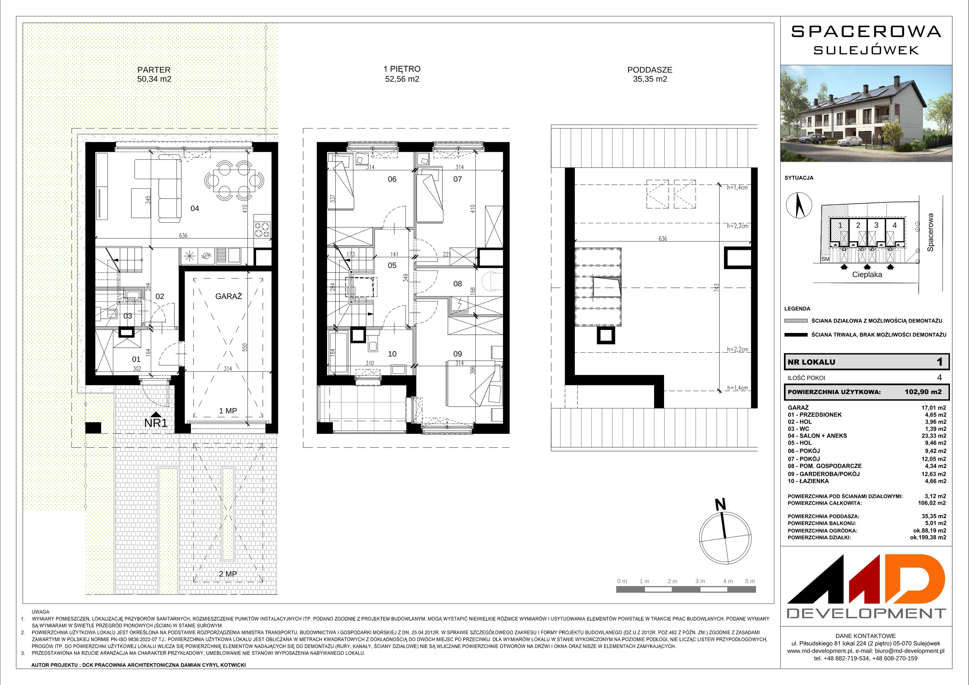 Mieszkanie 138,00 m², parter, oferta nr 1, Villa Spacerowa Sulejówek, Sulejówek, ul. Spacerowa 7