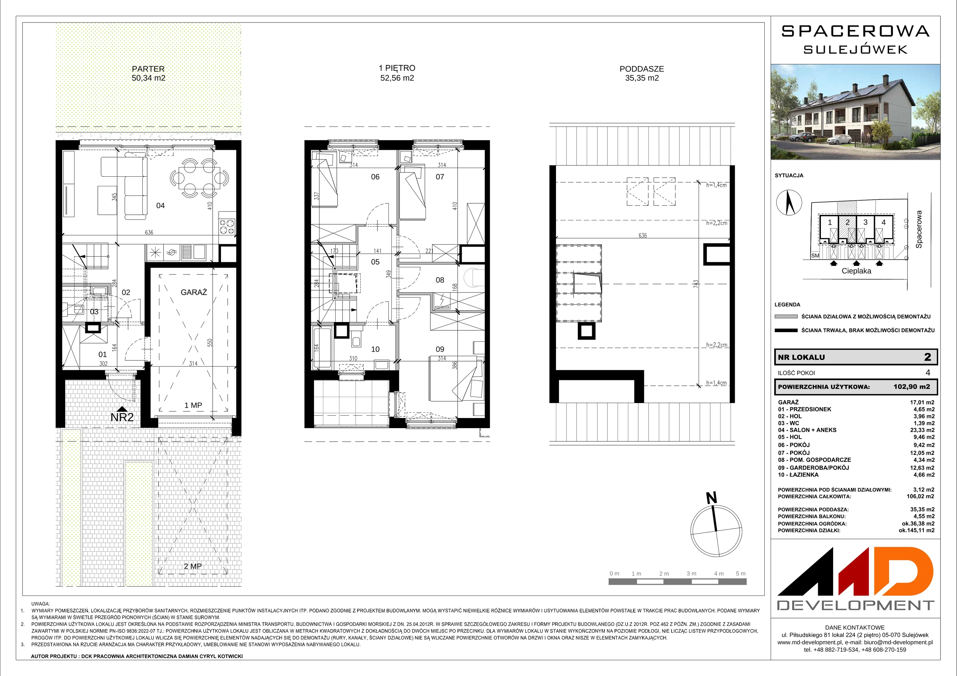 Mieszkanie 138,00 m², parter, oferta nr 2, Villa Spacerowa Sulejówek, Sulejówek, ul. Spacerowa 7