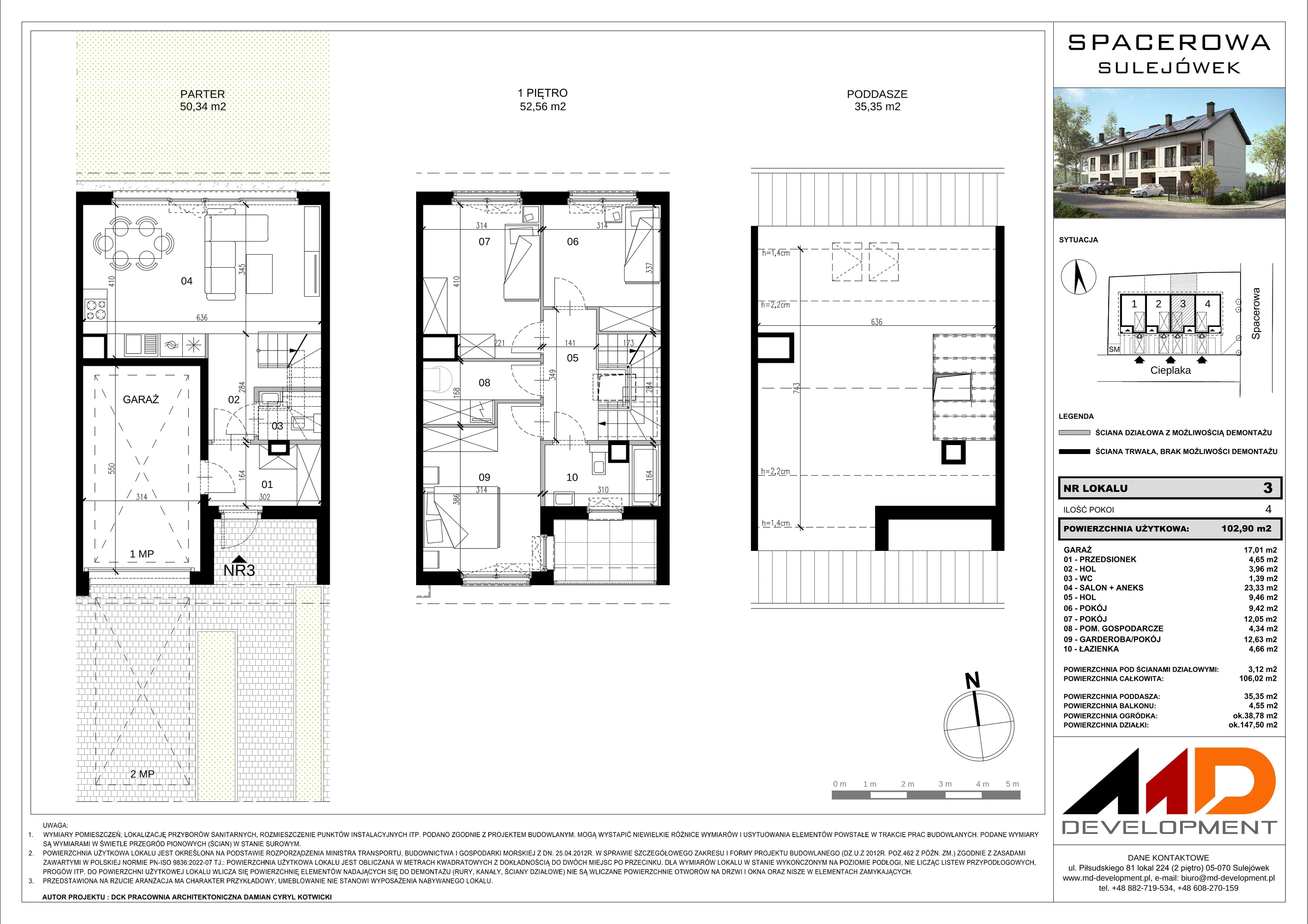 Mieszkanie 138,00 m², parter, oferta nr 3, Villa Spacerowa Sulejówek, Sulejówek, ul. Spacerowa 7