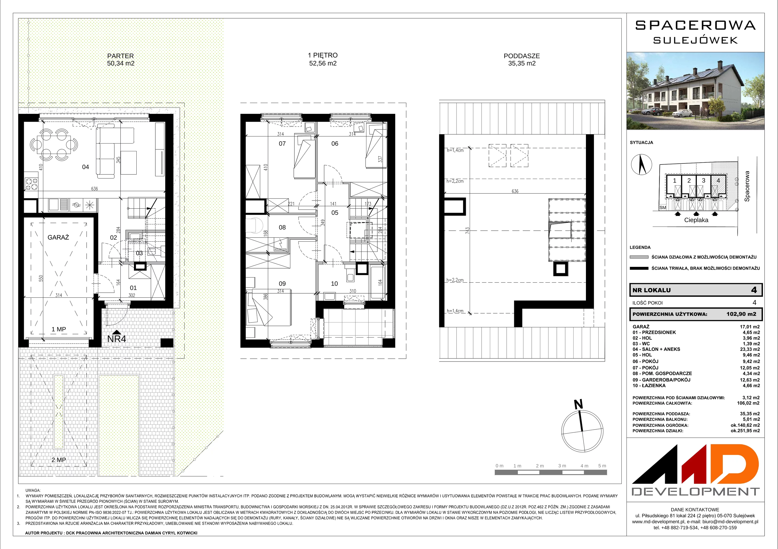 Mieszkanie 138,00 m², parter, oferta nr 4, Villa Spacerowa Sulejówek, Sulejówek, ul. Spacerowa 7